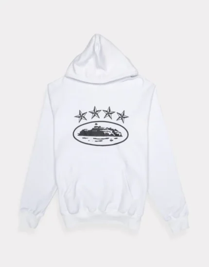 Corteiz 4Starz Alcatraz Hoodie White 2.webp