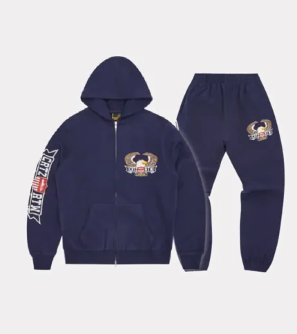 Corteiz Dipset Zipped Tracksuit Navy 3.webp